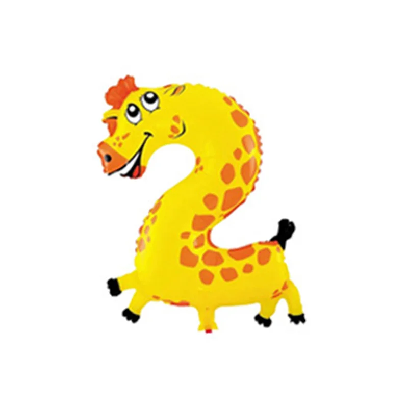 16inch Kids Animal Digital Balloon Aluminum Foil Air Number Balloons Children Gift Wedding Birthday Party Decoration Supplies | Дом и сад