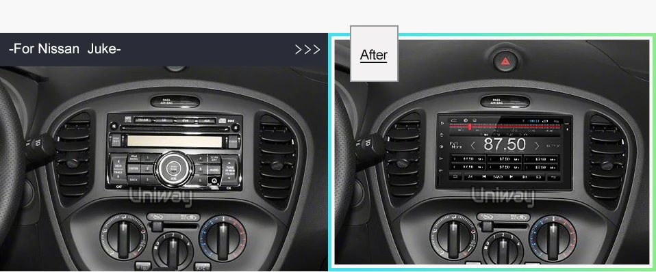 Uniway AWD7071 Android 8.1 автомобильный DVD для Nissan Qashqai X-Trail Almera Pathfinder Teana Примечание Juke мультимедийный gps-плеер
