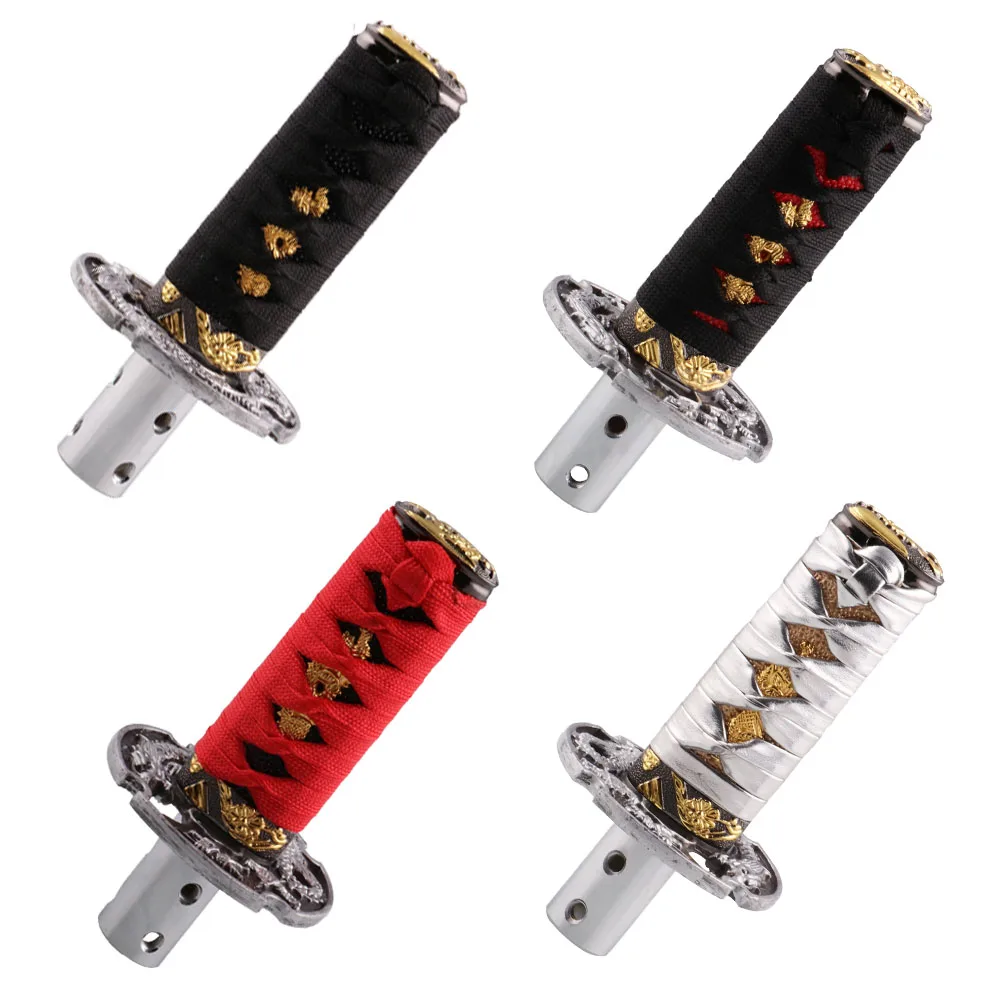 Jdm короткая самурая серебряный дракон меч ручка переключения 152mm205mm Metal Weighted