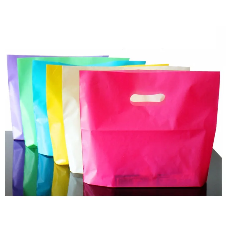 50 шт. разноцветные пластиковые пакеты с ручкой|bags with|bags with handlesbag handles |