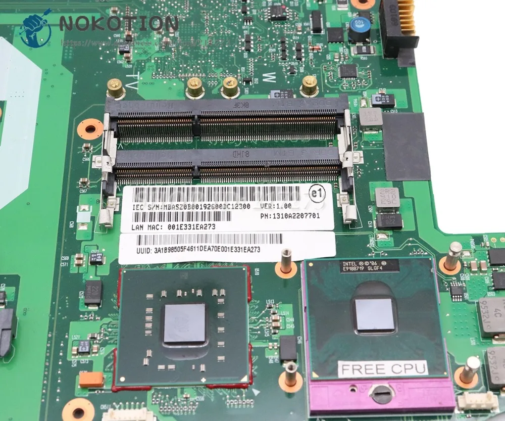 Материнская плата NOKOTION для ноутбука Acer aspire 8930 8930G материнская DDR3 с графическим