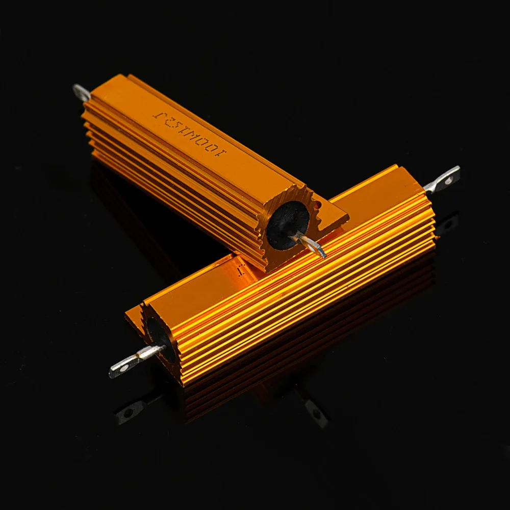 2PC 1 Ohm 100W Watt Shell Power Aluminum Housed Case Wirewound Resistor New drop shipping | Автомобили и мотоциклы