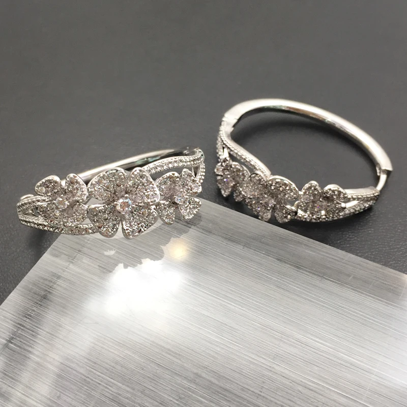 Lanyika модные ювелирные изделия изящный Свадебный Клевер прекрасные большие петли