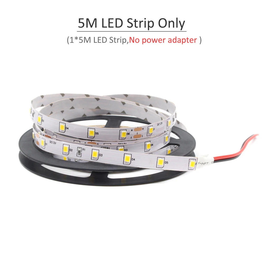 5M LED Strip Only Светодиодная лента 12 в 5 м Водонепроницаемая светодиодная лента e 10 м RGB лента SMD 2835 теплый белый 12 вольт лента Tira смещенное освещение Гибкая ТВ лампа - Испускаемый цвет: 5M LED Strip Only