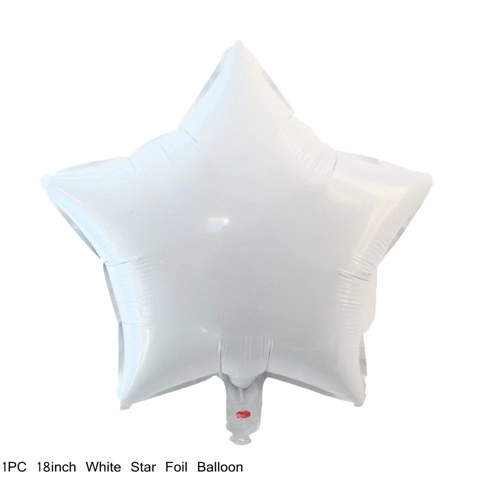 Foil White Star-1PC Милые красные и белые воздушные шары, надувные шары в виде красного сердца, воздушные шары, шары для вечеринки, декор для дня рождения, свадьбы, товары для вечеринок - Цвет: Foil White Star-1PC