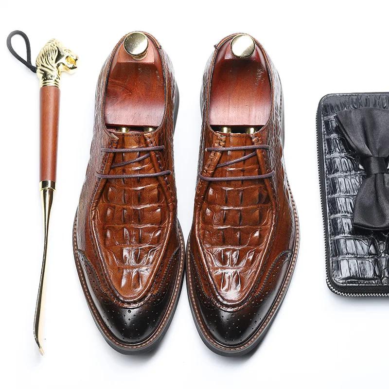 Классические туфли из натуральной кожи для мужчин роскошные дизайнерские