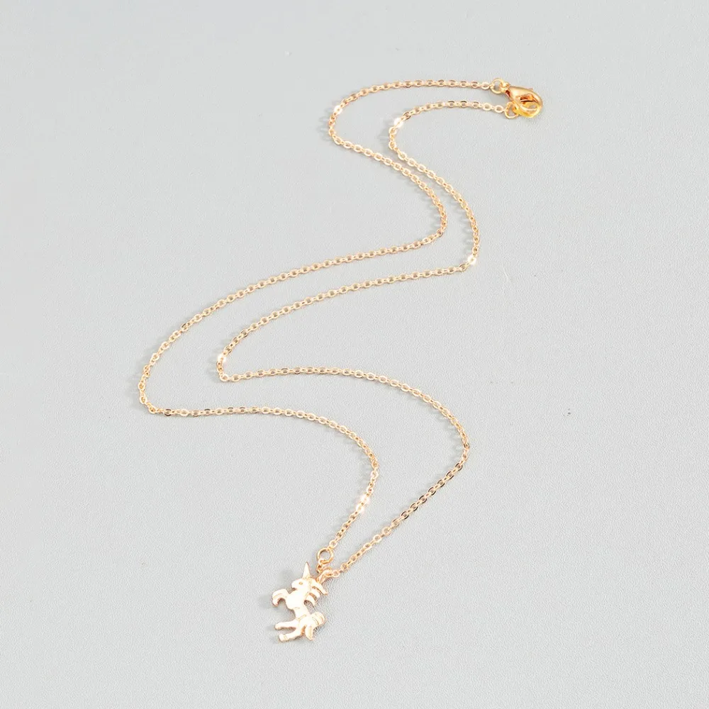 Чандлер милый маленький пони ожерелье единорог лошадь кулон темперамент простой