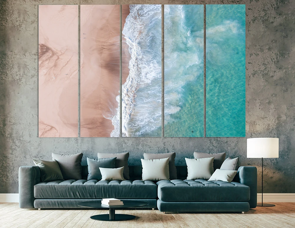 Картины пляжей большого размера на холсте для декора стены в современном стиле с постерами для дома и муралями для живых изображений.