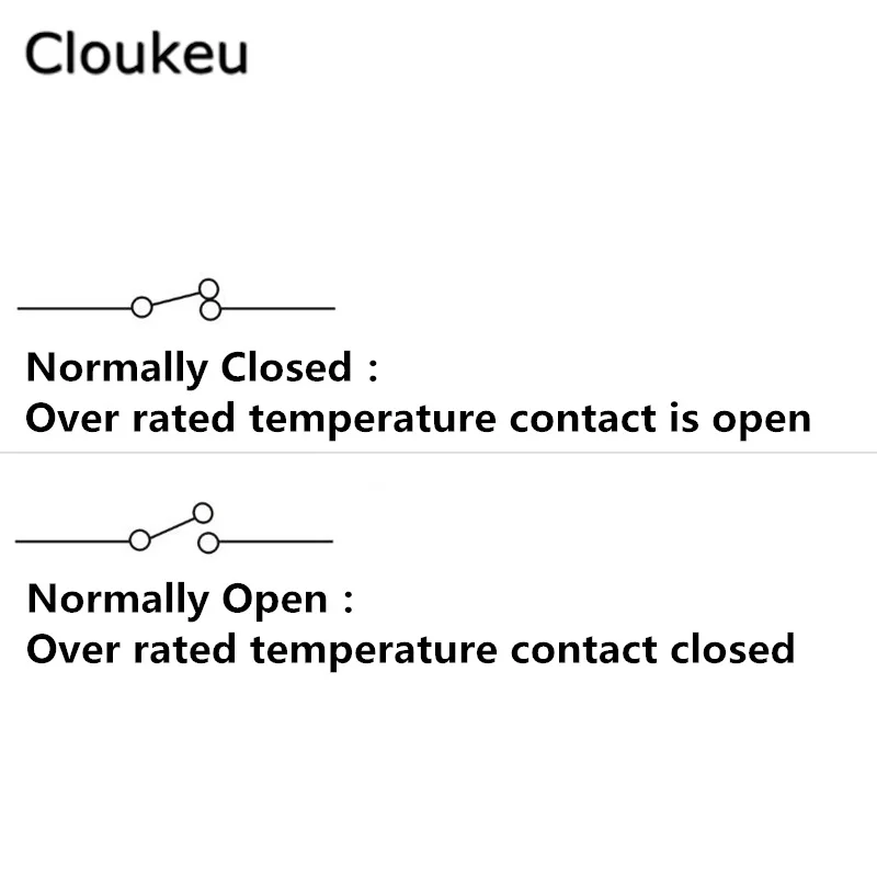 

5Pcs KSD301/KSD303 250V10A Temperature Switch Thermal control Manually 45/50/55/60/65/70/75/80/85/90/95/97 Centigrade