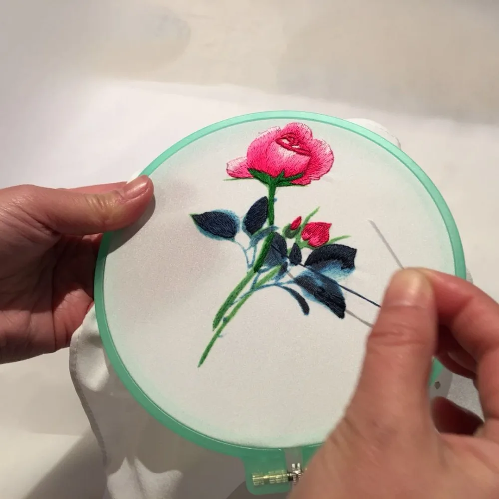 Sanbest Китайская традиционная вышивка элегантные розовые наборы Su для вышивания