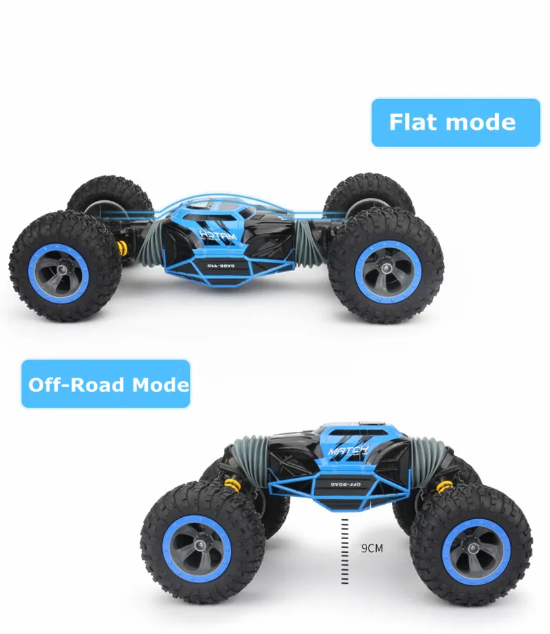 1:16 двухсторонний 2,4 GHz 4WD RC автомобиль один ключ трансформирует вездеход автомобиль варанид скалолазание грузовик пульт дистанционного управления игрушечный автомобиль