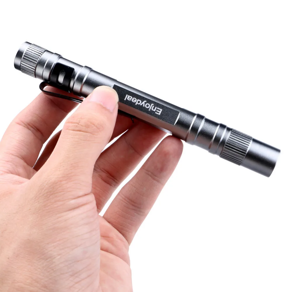 1 шт. 1000 люмен светодиодный фонарик Фонарь с зажимом портативная мини-ручка-фонарик AAA батарея водонепроницаемый для охоты на открытом воздухе