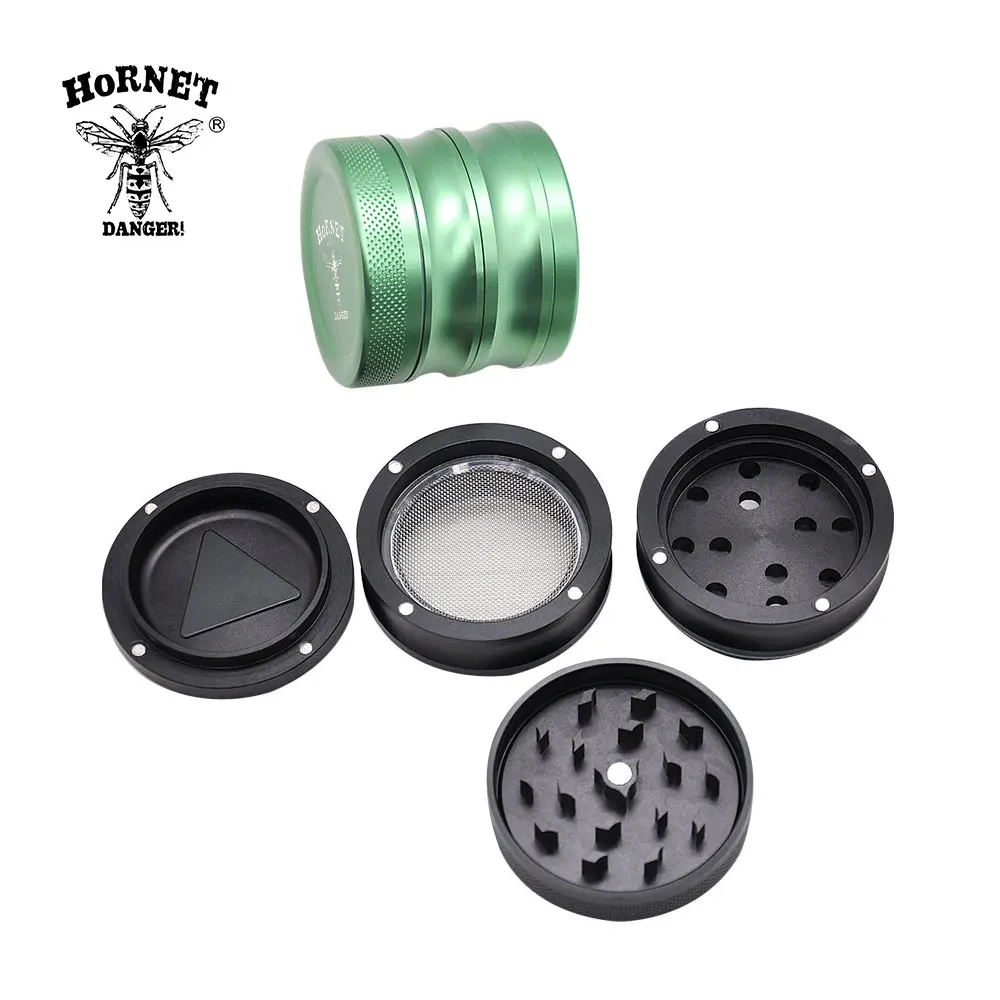 Dia.53MM 4 слоя измельчения Groove Алюминий измельчитель травы с Подарочная коробка дробилка для специй мельница для перца измельчитель табака