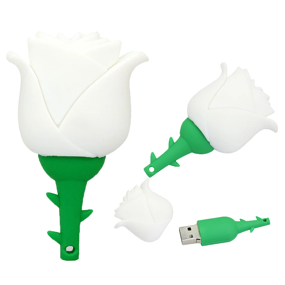Флеш накопитель с изображением красной розы 4GB/8GB/16GB/32GB/64GB 128GB опт Usb флэш память 256