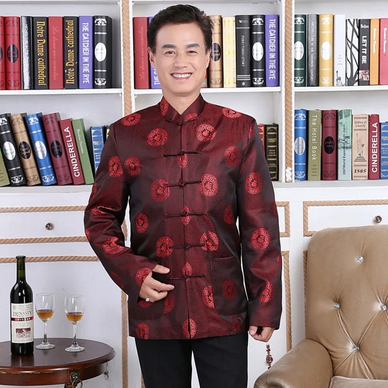 Костюм Чонсам Zhongshan мужской винтажная хлопковая одежда зимняя куртка
