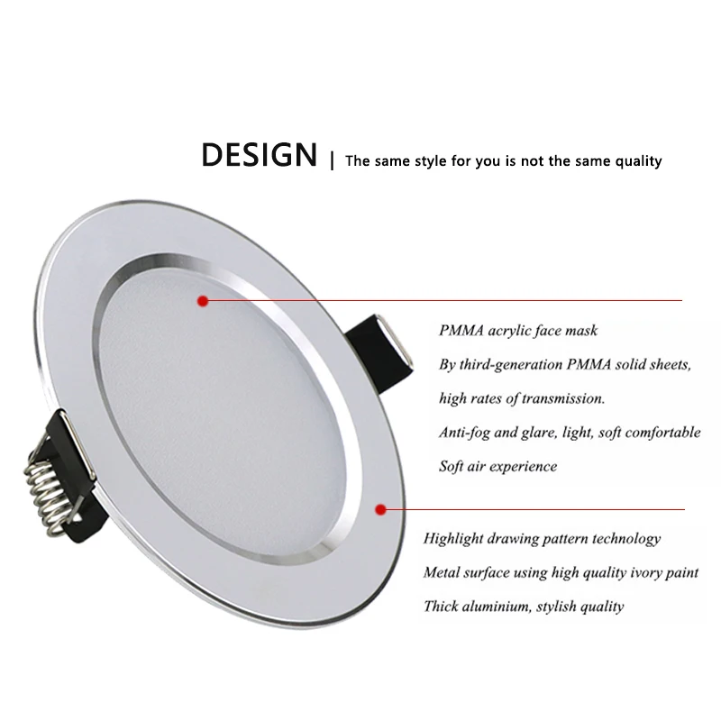 1 Uds gran oferta 5W 7W 9W Downlight LED impermeable regulable blanco cálido blanco frío 3 Color empotrada foco LED para lámpara AC220V