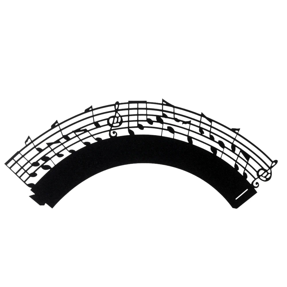 50 шт./компл. резная музыкальная нотка обертка для кекса лазерная резка Маффин