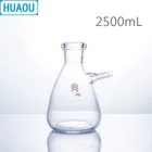 Колба фильтрующая HUAOU 2500 мл, 2,5 л, с верхней трубкой, из боросиликатного стекла 3,3, лабораторное химическое оборудование