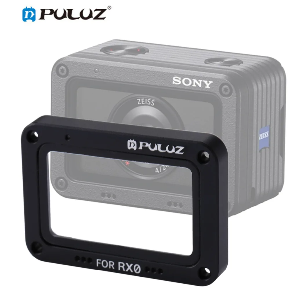 PULUZ для Sony RX0 алюминиевый сплав пламя + Закаленное стекло протектор объектива с