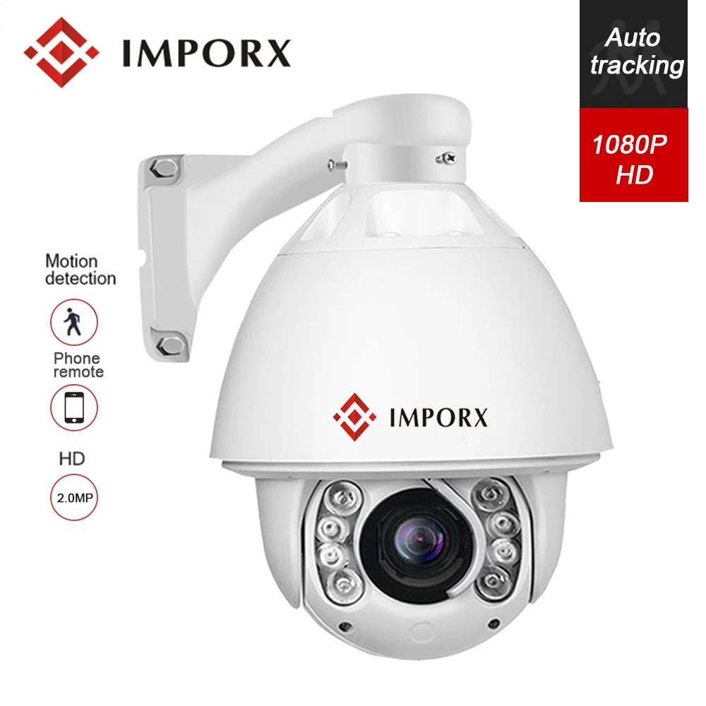 IMPORX домашняя камера наблюдения наружная 20X ZOOM 1080P Full HD безопасности лазерная PTZ H.265
