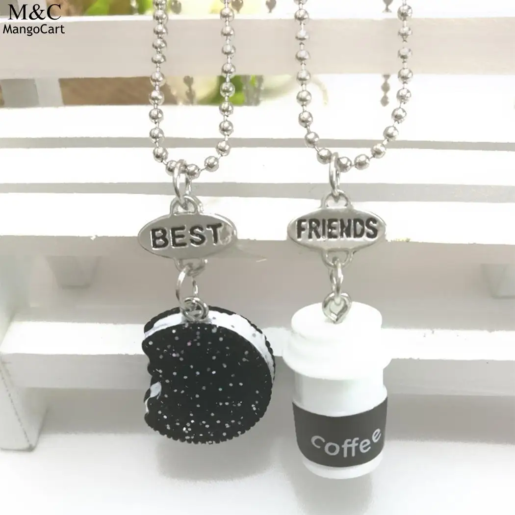 Печенье Кофе милые девушки best друзьям подарки Бусы Подвески Цепочки и