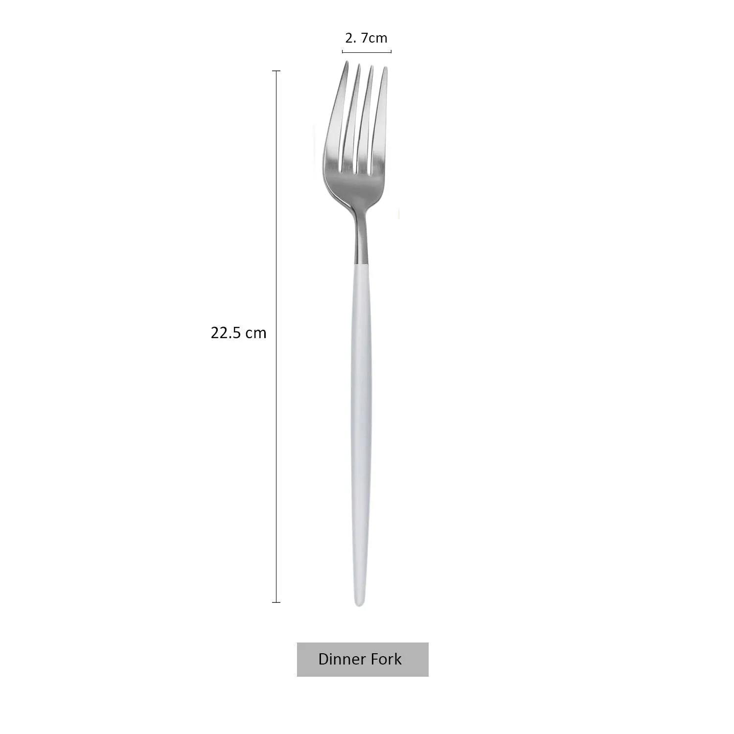 Dinner Fork Корейский набор столовых приборов 304 из нержавеющей стали, набор столовых приборов, портативная посуда из серебра белого цвета, нож, вилка, ложка, палочки для еды, столовый набор - Цвет: Dinner Fork