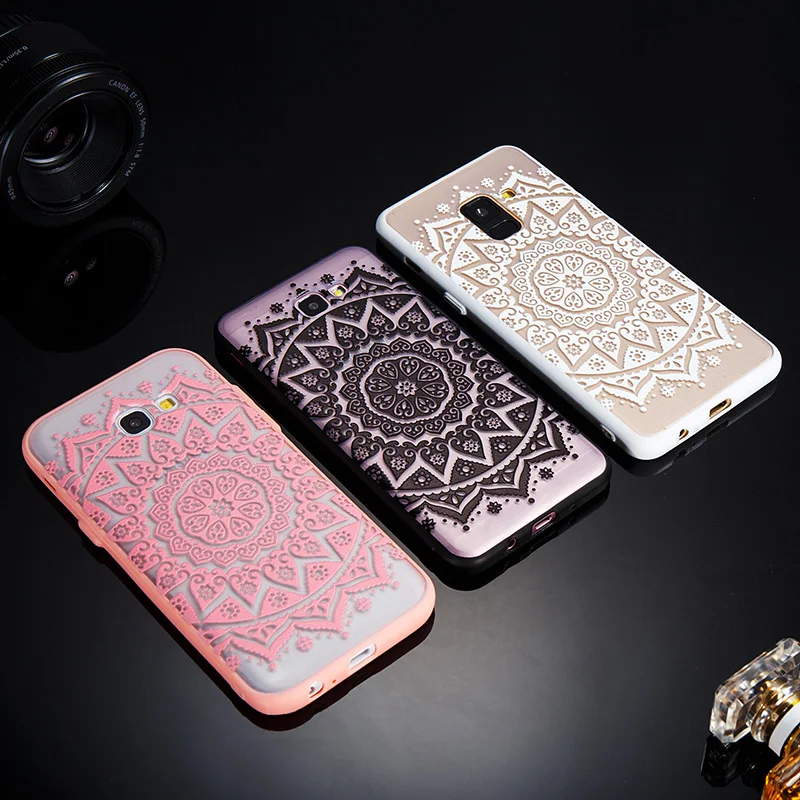 Kerzzil Case For Samsung Galaxy Note 8 S8 S9 Plus S6 S7 Edge Retro Lace Flower Cases J7 J5 J3 Prime A8 A6 2018 Back Cover |