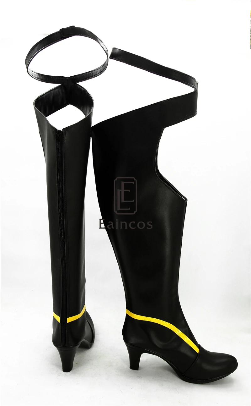 Аниме меч искусство онлайн конно юуки черные ботинки косплей обувь для вечеринок