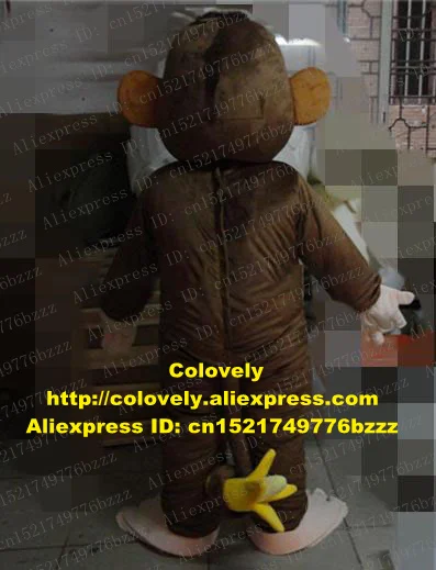 Brown Monkey Orangutan Gorilla Ape Simian Mascot Costume Adult Cartoon Character Performn ACTING Marketing Promotions zz7510 |