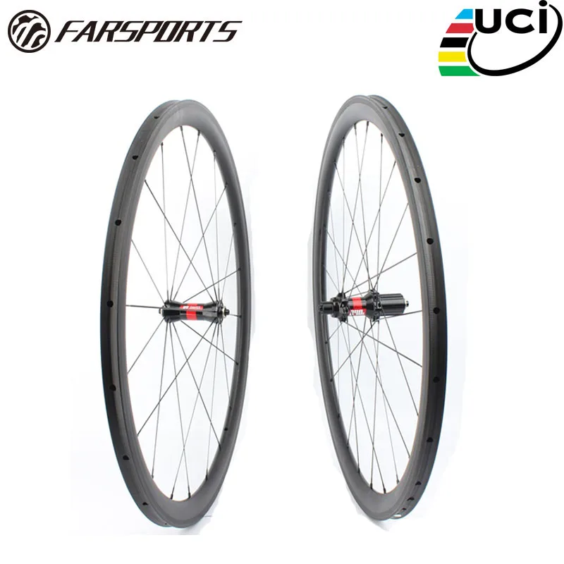 Дальние спортивные FSC38-TM-25 DT240 только 1290 г Сверхлегкий 700c углерода колеса, 25 мм tubular супер легкий Китай колеса велосипеда
