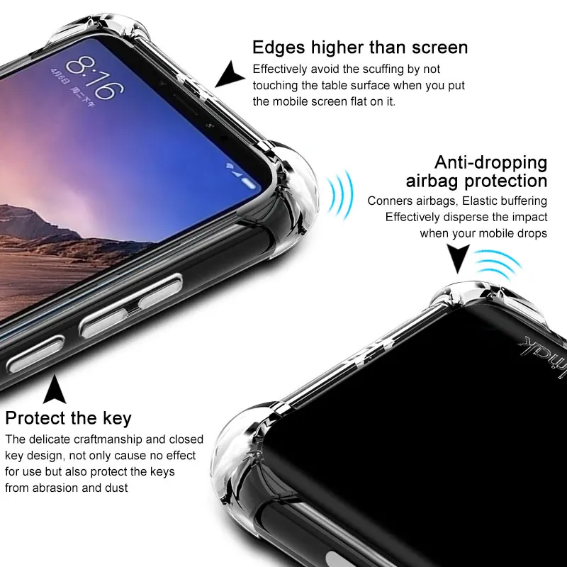 Для Xiaomi mi Max3 чехол из кристального силикона Funda Xiaomi mi Max 3 чехол IMAK противоударный чехол для Xiao mi Max 3 Чехол mi Max3 mi Max 3