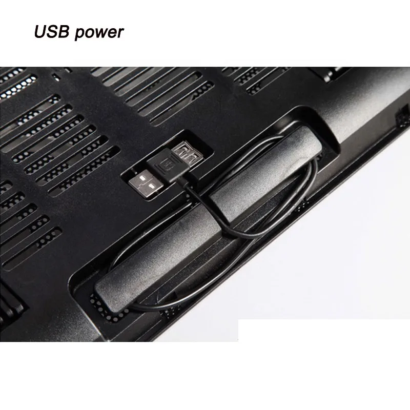 Эргономичный 14 дюймов usb power ноутбук кулер радиатор база 2 вентилятора охлаждения ноутбука площадку компьютер фанатов 140 мм сильный прохладн