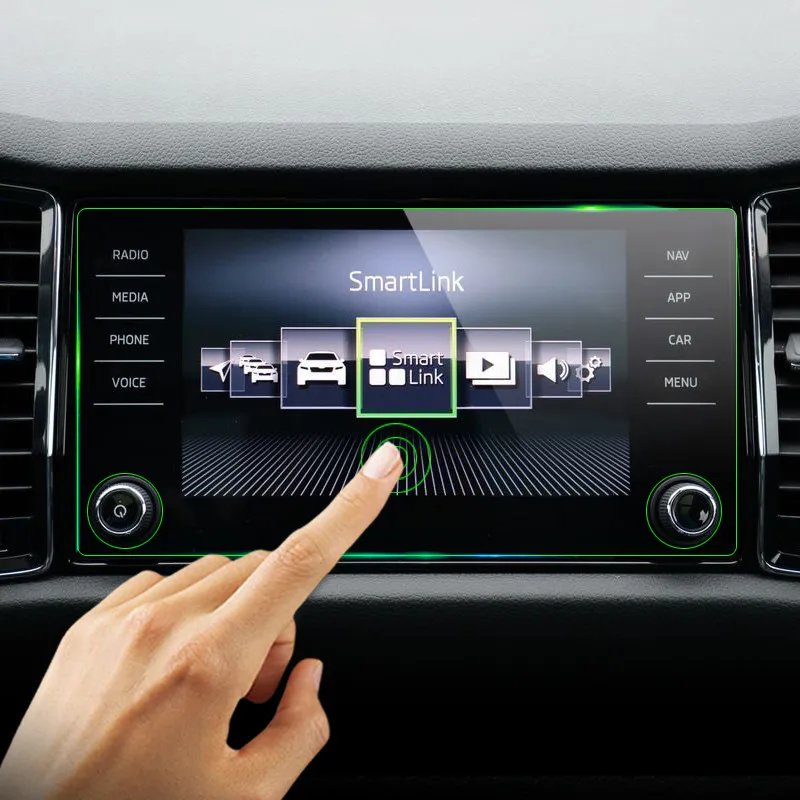 

Glass Car GPS Navigation Screen Protective Film For Skoda Kodiaq Karoq 2017-2021 Control of LCD Screen Car Sticker Accessories