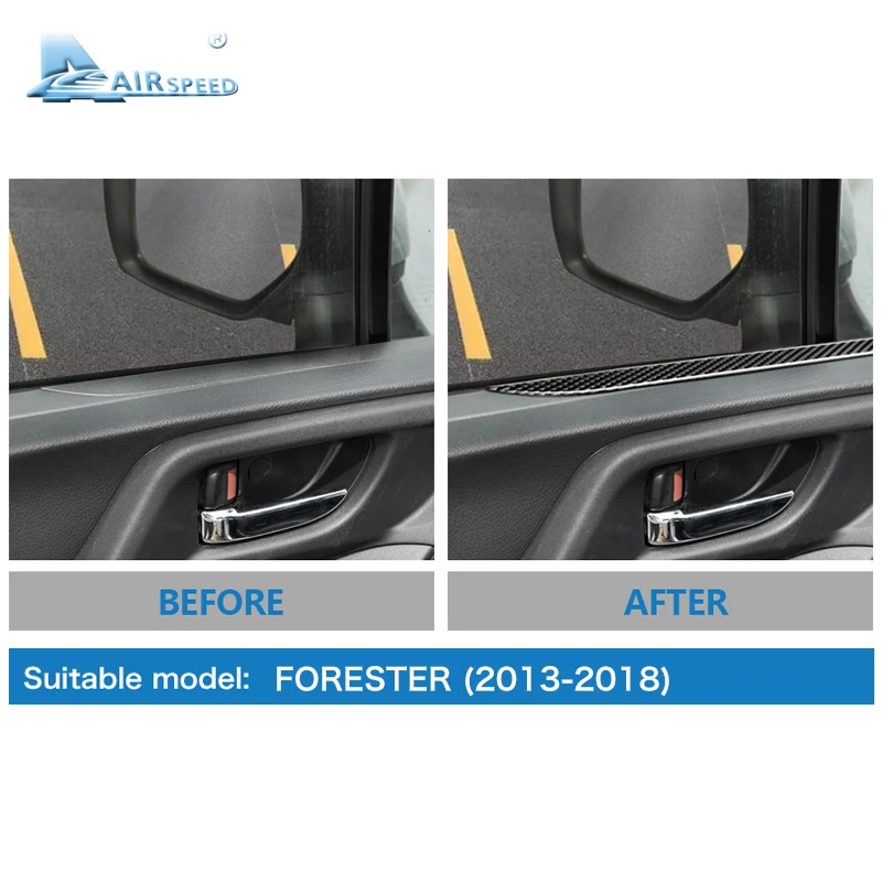Airspeed углеродное волокно для Subaru Forester 2013 аксессуары наклейки на двери автомобиля внутренняя отделка автомобиля Стайлинг