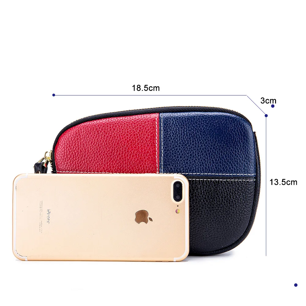 Новинка 2019 цветные Дамские Мягкие кожаные клатчи повседневные Клатчи из