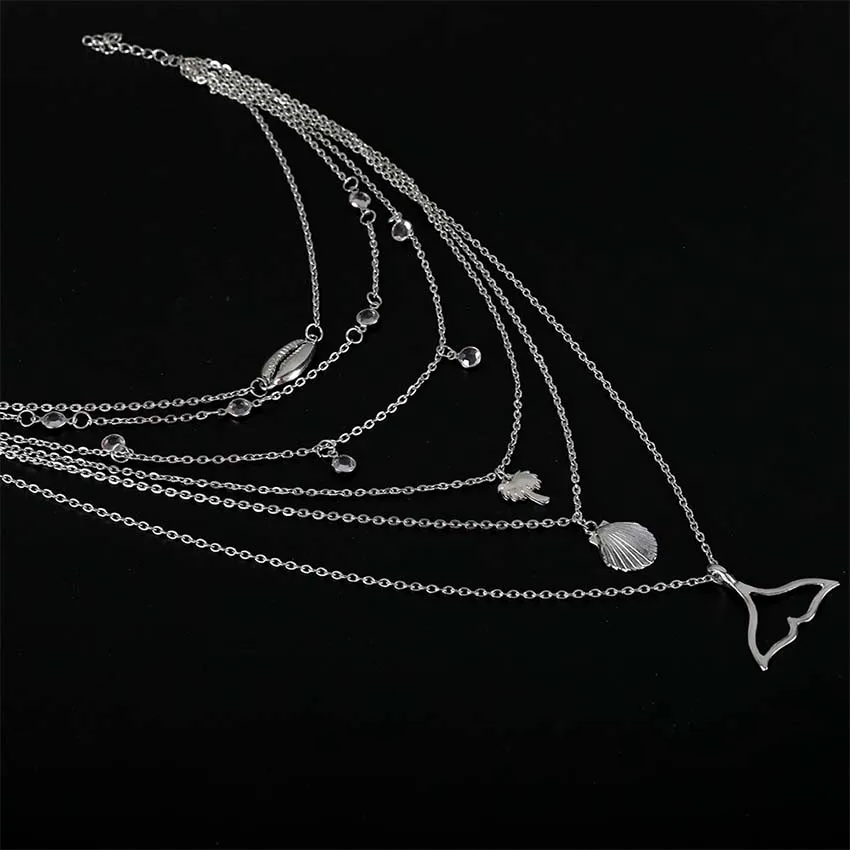 boho multi Women Chain shell Choker Necklace chocker Jewelry collana Bijoux Femme Joyas mujer Collier ras du cou | Украшения и