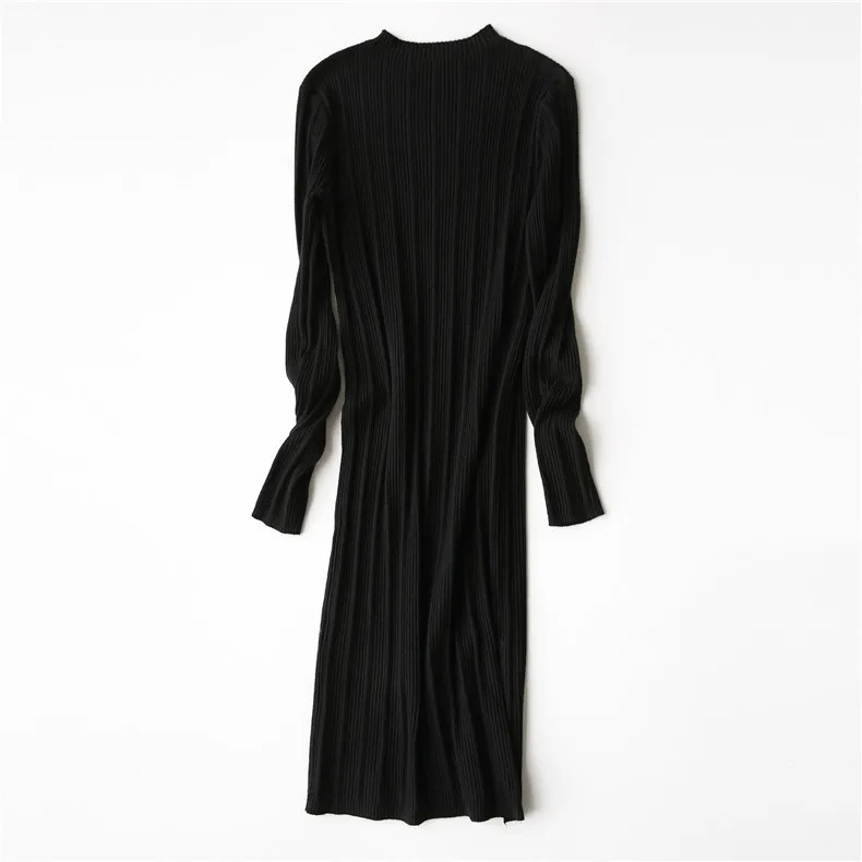 2018 Women Sweater Stand Collar Long Sleeve Pullovers Bodycon Dress Knitting Femme Tricot Pull | Женская одежда