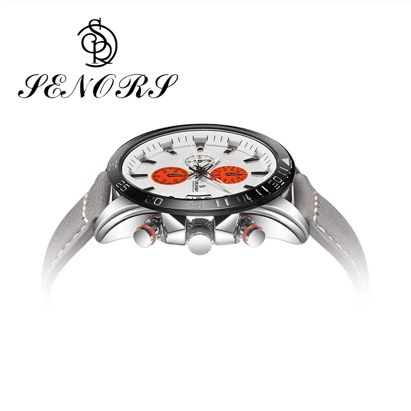 Многофункциональный хронограф спортивные мужские часы Дата серый натуральная