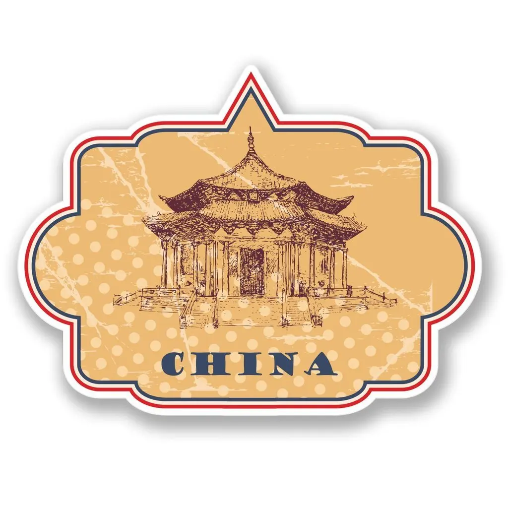 Для 2 xChina винил Стикеры наклейка для ноутбука путешествия Чемодан автомобиля |