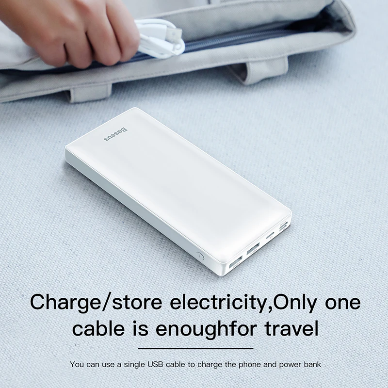 Baseus 30000 мАч Power Bank USB C PD Быстрая зарядка Powerbank для Xiaomi mi портативное Внешнее