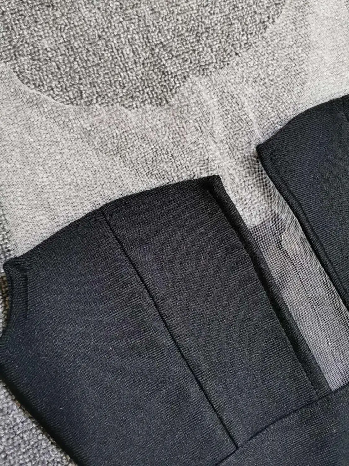 Бесплатная доставка сексуальное Сетчатое платье с круглым вырезом вырезами