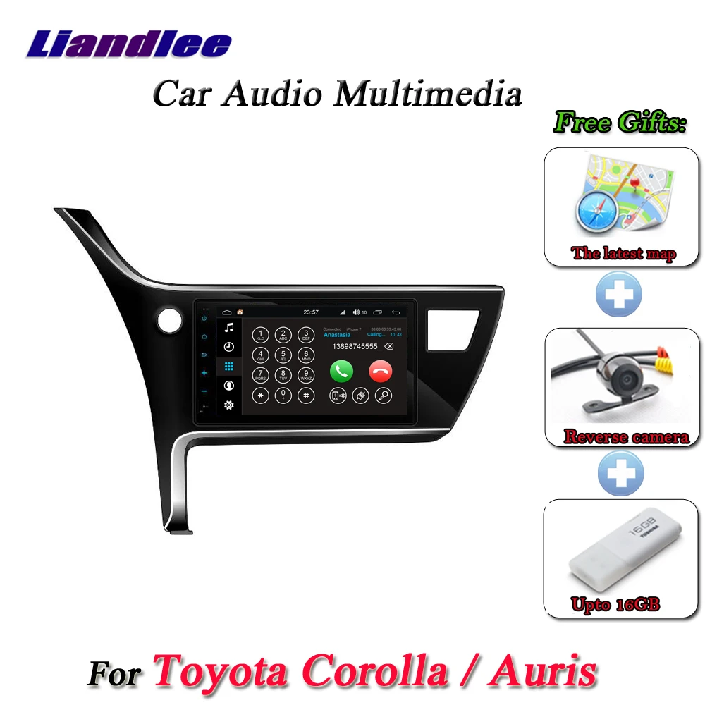 Liandlee для Toyota Corolla/Auris для стерео-Радио автомобильной камеры FM Wifi BT GPS карта навигатор навигационная система Android без DVD плеера