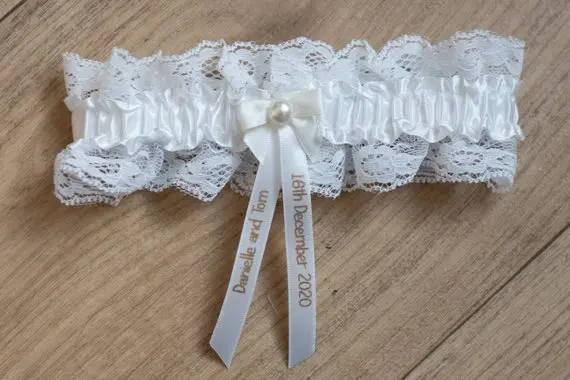 Индивидуальный Свадебный Подвязки цвета слоновой кости для невесты подарок