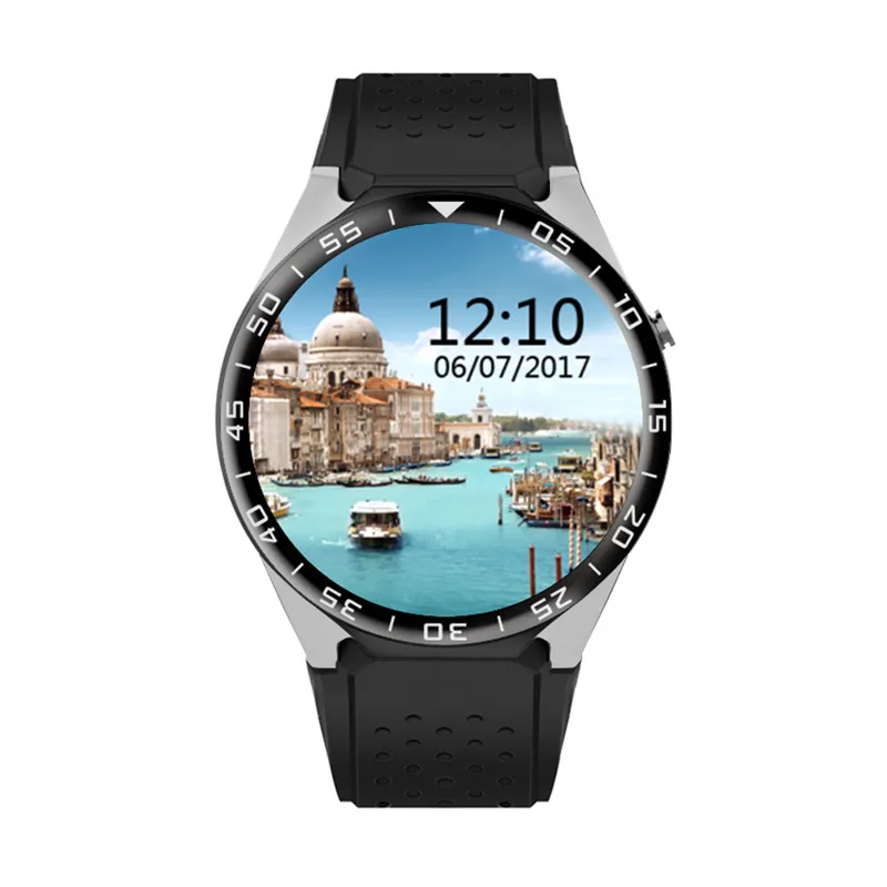 black and silver Оригинальные Смарт-часы Pewant Android 5,1, Bluetooth, 3g, wifi, наручные часы MTK6580, 512 МБ, 4 Гб, умные часы для samsung, huawei, iPhone - Цвет: black and silver