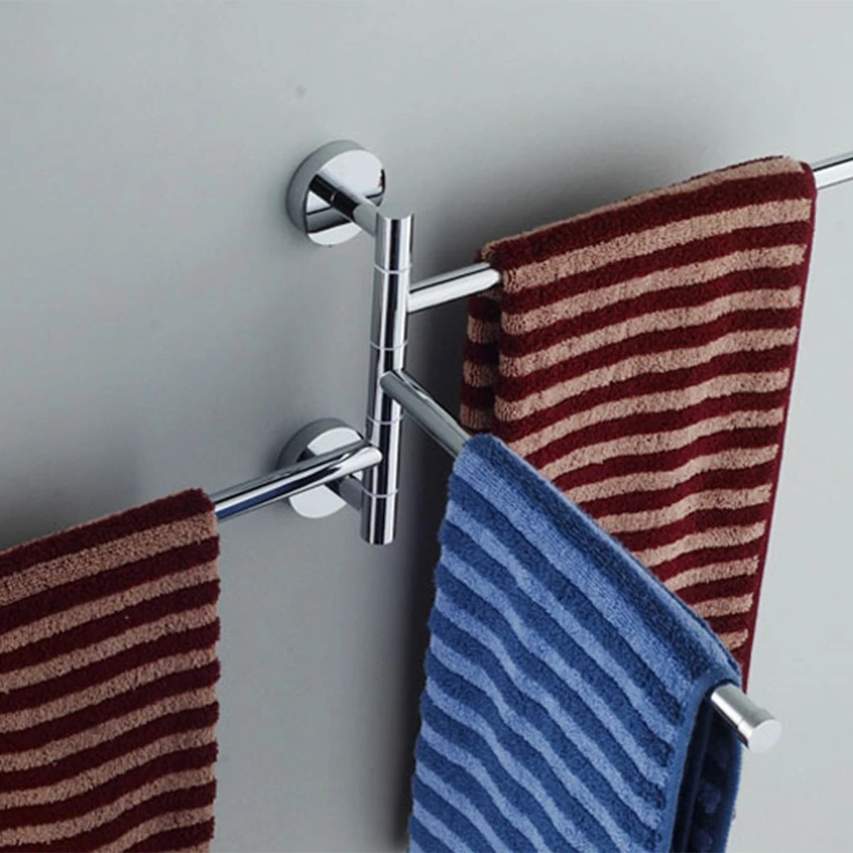 

Space Saving Stainless Steel Swing Out Towel Bar Swivel Towel Rack Bathroom Wall Mounted Towel Holder Organizer with 2/3/4 Arms