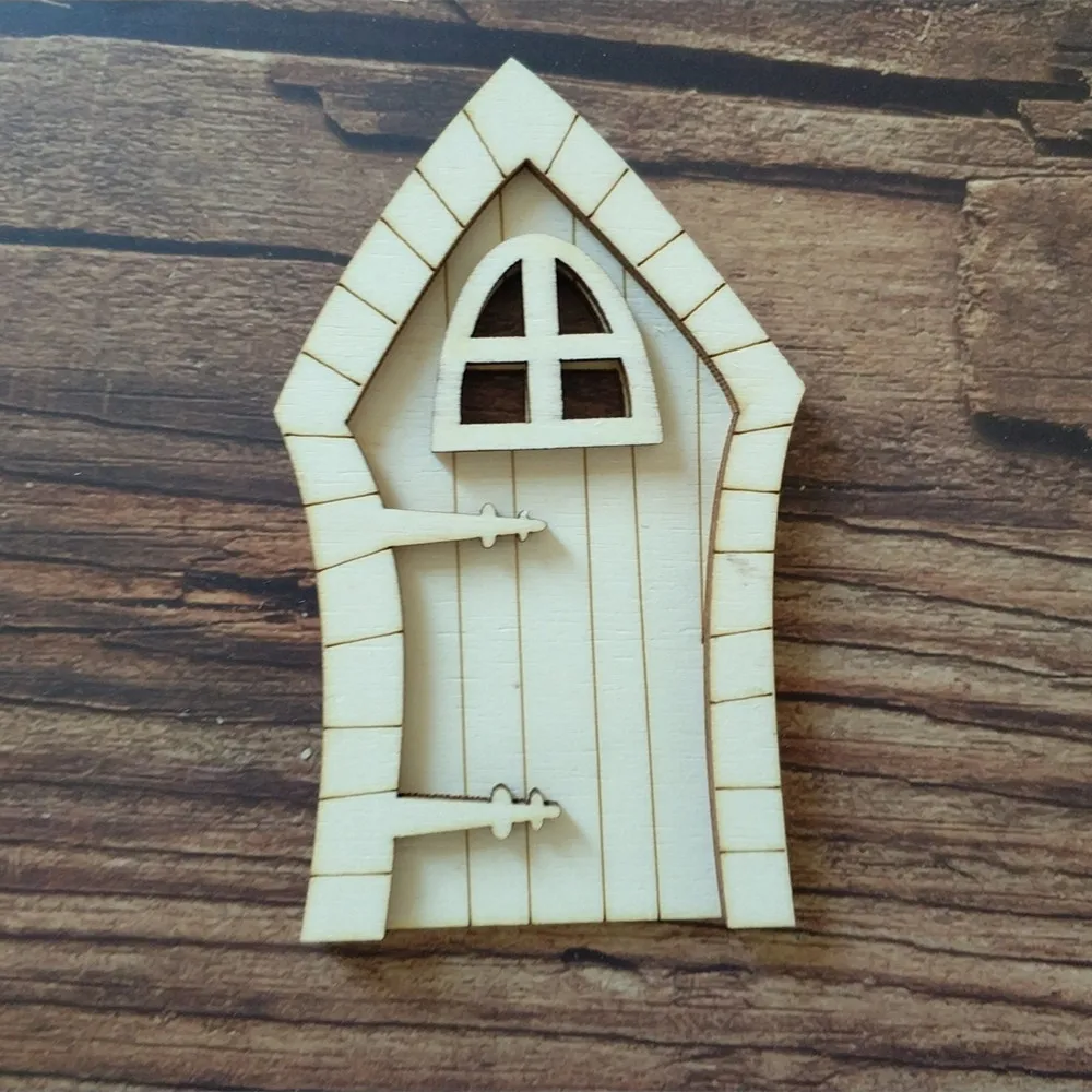 

6 шт 3D DIY деревянная дверь Феи сад ремесло отделка декором сувениры домашний декор хобби подарок