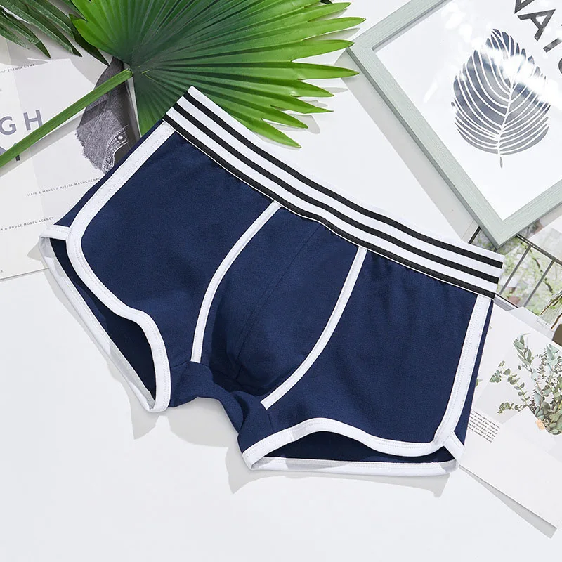 02 dark blue EXILIENS, новинка, фирменное нижнее белье для мужчин, боксеры, хлопок, боксеры для мужчин, s шорты, Calvin Cuecas Masculina, мужские боксеры, шорты, Hombre, размер M-3XL, 1229 - Цвет: 02 dark blue