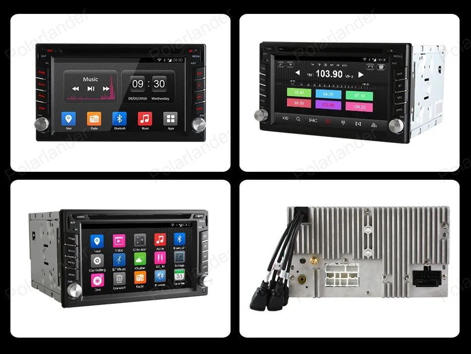 Четырехъядерный 4 дюйма Android универсальный 2 Din автомобильный DVD мультимедийный