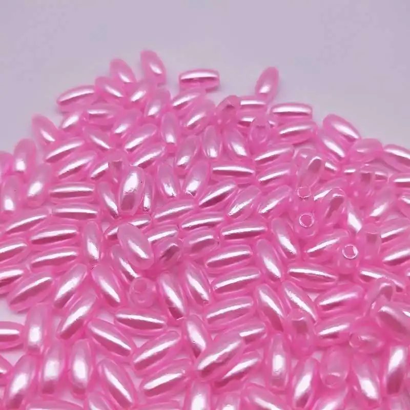 Pink DIY 4x8 мм 100 шт модные AB бусины овальной формы имитация жемчуга ювелирные изделия аксессуары для женщин изготовление браслета ожерелье - Цвет: Pink