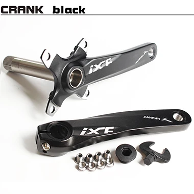CRANK black IXF BCD104 мм ЧПУ untralight велосипед шатун MTB/шатун для дорожного велосипеда набор с BB 6 цветов Кривошип для велосипеда Дешевые DH Кривошип группа - Цвет: CRANK black